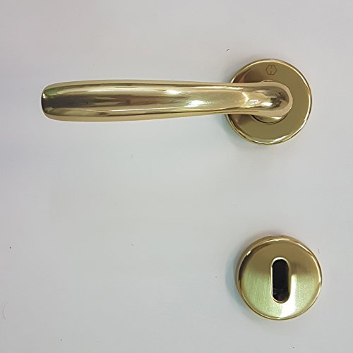 COPPIA MANIGLIA CERVINA OTTONE PER PORTE INTERNE - 161COR