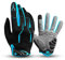 I Kua Fly Vollfinger Fahrradhandschuhe Männer Touchscreen Kompatibel MTB Handschuhe mit Gel für Herren Damen (Blau, M)