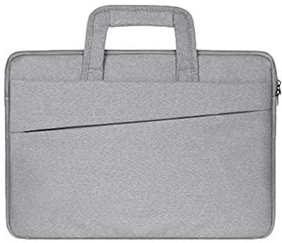 Computer Große Kapazität Tasche Tragbar Reißverschluss Notizbuch Ärmeltasche Wasserdicht Geschäftsreise Grau 12