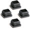 Enkotrade 4 Stück Lamellenstopfen für Vierkantrohre, 12x12 mm, Rohrabdeckung aus hochwertigem Polyethylen Kunststoff, Stopfen, Endstopfen, Kappen, Gleiter | Rohrstopfen Quadratisch