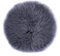 -LUXOR- living Sitzkissen Stuhl Echtfell, Flauschige Sitzauflage, Stuhlkissen, Lammfell Sitzkissen, Fell für Stühle, rund 34 cm Grau, 1 Kissen