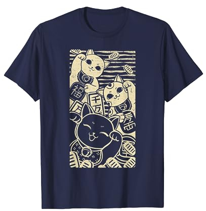 Maneki Neko - Design de style japonais chats chanceux T-Shirt