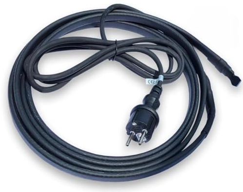 Vorgefertigtes selbstregulierendes Heizkabel CALORIQUE LTC 16W/m - 4 m -zum Schutz vor Frostschäden bei Dachrinnen und im Außenbereich - Rohrbegleitheizung - Frostfreier Betrieb von PV-Modulen