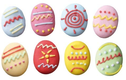 Cake Company Tortendeko zu Ostern aus Zucker | Ostereier aus Zucker ca. 24mm 12 Stück