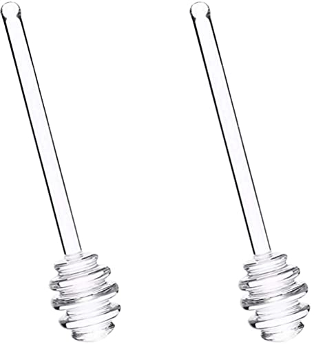 MAGICVOGEL Cucchiaio per miele, in vetro, per miele, per marmellate, miele, sciroppo, 15 x 4 x 2 cm (2)
