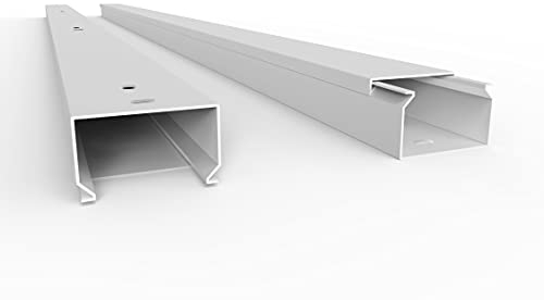 Kabelkanal Pro mit Bodenlochung, Kabelschacht 10m 40x25mm - 5x2m, White - Weiß