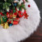 Falda de Árbol de Navidad de 90 cm Peluche de árbol de Navidad Blanco como la Nieve Piel Sintética Decoraciones para Árboles de Navidad para Decoraciones Navideñas (Blanco)