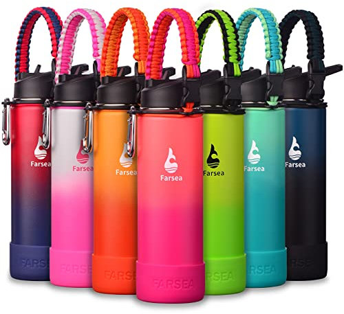 Farsea Insulated Water Bottle (24 oz, Coral/Punch)