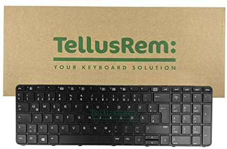 TellusRem replacement German non-backlit keyboard for HP 450 G3, 450 G4, 455 G3, 455 G4, 470 G3, 470 G4
