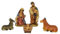 TIENDA EURASIA - Pack para Portal de Belen con 5 Piezas, Que Incluye Las Figuritas de Jesús, María, José, la Mula y el Buey, Tamaño aproximado 9 cm, Decorativo de Navidad