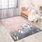 carpet city Teppich Kinderzimmer Teddy-Bär - Rosa, Grau - 80x150 cm - Kinderteppich Kurzflor mit Sternen, Schmetterlingen - Weicher Flor