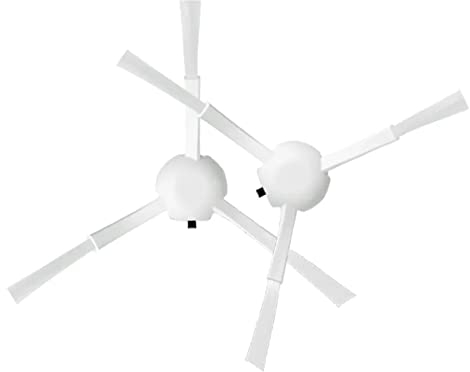 BiOHY Seitenbürste kompatibel mit Roborock S5 & S6 in weiß (2er-Set) | passend für S5, S50, S51, S55, S5 Max, S6 Pure & S6 MaxV | Wischroboter Zubehör | Bürste für Fliesen, Parkett, Laminat & PVC