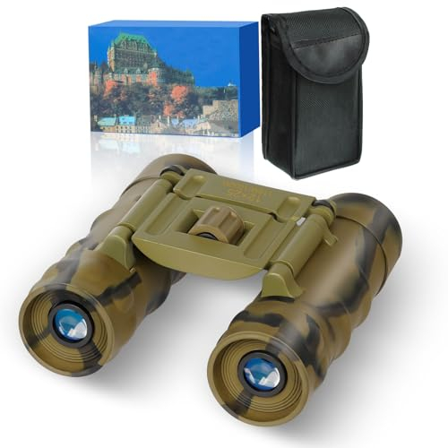 Fernglas für Erwachsene und Kinder, 12X25 HD Kompakt Mini Fernglas, Kleines Faltbares Fernglas, Leicht Feldstecher Tragbares Tarnfernglas Taschenfernglas für Wandern Vogelbeobachtung Reise