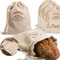 Simply H&K Brotbeutel aus Leinen [3 Stück] mit Innenfutter - Hält selbstgemachtes Brot frisch und sicher - Perfekt für Sauerteig & Geschenk Schenken - Set mit wiederverwendbaren Brotbeuteln