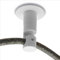 Amarcords - 5 descentradores de gancho de techo para lámparas y suspensiones. Gancho de techo abatible vertical con ajuste de cable visible - Descentralizador de cable eléctrico color BLANCO