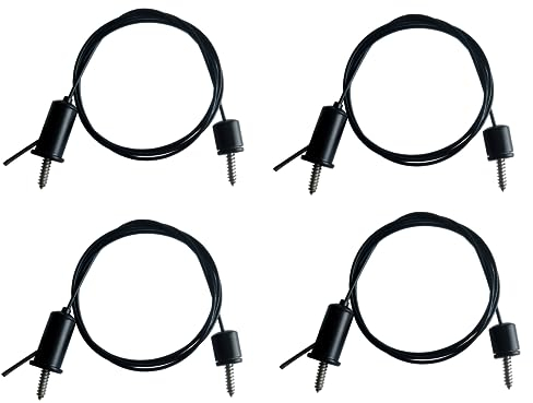 4 Stück Drahtseil Edelstahlseil Edelstahl Einstellbar Draht Seil Seilaufhängung 1,5mm x 5m für Panel Lampen Deckenlampe Pendelleuchte Bilder Schildern