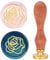 CRASPIRE Rose Wax Seal Stamp 25mm Flower Plant Sealing Wax Stamps Retro Rosewood Handle Removable Brass Head for Wedding Invitations Envelopes Halloween Christmas Thanksgiving Gift Packing
