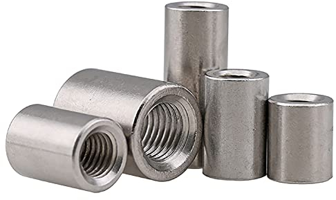 TOFIMA 10 Teile/Satz Lange runde Verbindungsmuttern A2 Edelstahlmutter M3 M4 M5 M6 M8 M10 M12 M14 M16 (Color : 10pcs, Size : M12x18x50)