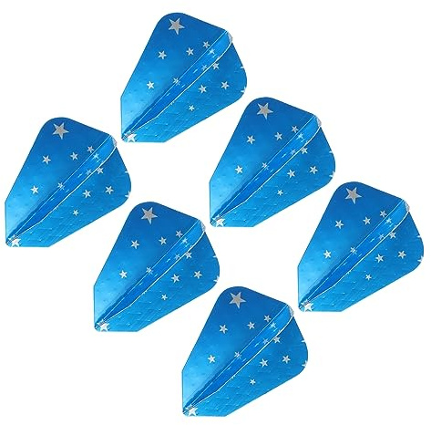 PATIKIL Slim Dart Flights, 6 Pack Aluminum Foil Unique Design Dart Accessories for Steel Tip Dart and Soft Tip Darts, Blue