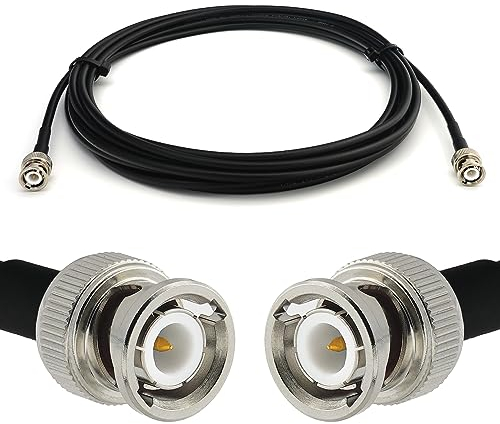 5m BNC Stecker auf BNC Stecker RG58 Koaxialkabel — Verlängerungskabel 5 Meter Jumper Kabel (50 Ohm) — Antennenkabel für HAM Radio CB Funk WIFI Antenne