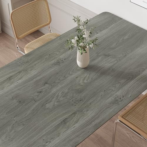 VaryPaper Papier Peint Bois Gris 40cmx200cm Papier Peint Effet Bois Rouleau Adhesif decoratif Papier Collant pour Meuble Adhesif Plan de Travail Cuisine Lavable Vinyle Adhesif Armoire Tableau