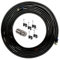 Inbrackets Coax Cable Lead Extension Kit for Virgin Media TV Broadband TiVo and Superhub Black (10 metres)