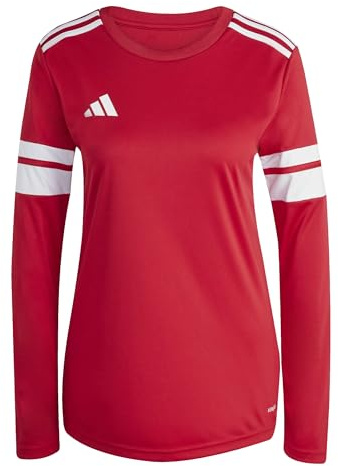 adidas Women's SQUADRA25 Jersey Long Sleeve, Team Power red 2/White, L