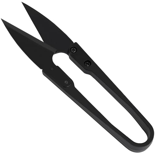 AERZETIX - C70222 - Coupe-fil 105 mm sans anneau - mercerie coudre broder broderie ourlet cisaille ciseaux - en métal - couleur noir
