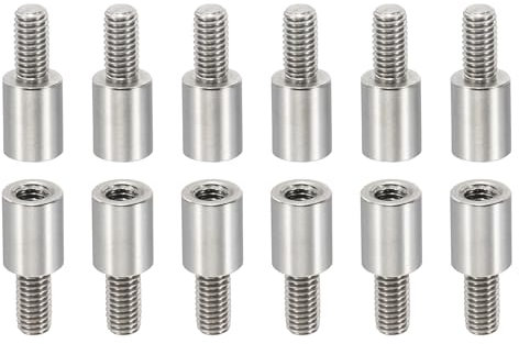 PATIKIL 12pcs M3 Separadores Roscados, M3*8+6mm Tornillo de Extensión de Acero Inoxidable Tuerca Pilar Macho Hembra Tornillo, Adaptadores de Rosca Macho Hembra Métrica, 3x5mm(ID*OD)