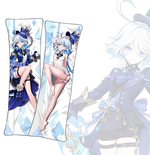 GUANBBD-Anime Körperkissen Furina de Fontaine dakimakura Körperkissen Anime Langer Kissenbezug beidseitig Bedruckt Kissenbezug-Furina De Fontaine-40x120cm