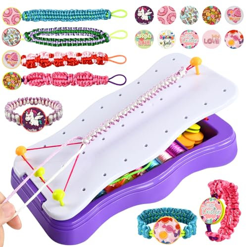 Kit per Braccialetti Ragazza, Kit Bracciale Amicizia, Kit Bracciali Intrecciati, Kit Braccialetti Fai Da Te Bambina, Regalo Creativo per Bambini di Età Compresa Tra 6-12 Anni