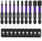 Juego de 10 Puntas Destornillador Hexagonal, 50mm Puntas Atornillador Hexagonales 1/4 Imantadas Punta Hexagonales Allen S2 Acero Tornillo Cabeza Juego para Taladro Eléctrico Reparaciones Automotrices