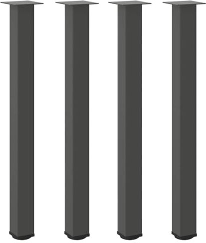 vidaXL Bartischbeine 4 STK. Anthrazit 90-92 cm Stahl