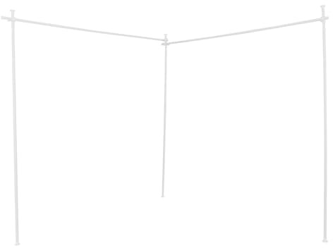 Tringle à rideaux flexible et réglable sans rideau - Brise-vue pour salon, chambre à coucher, bureau - Blanc