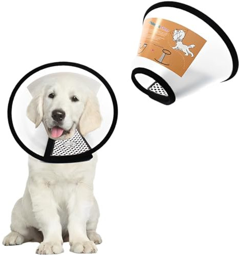 ZEPIQOR Collari Protettivi e Coni Forma Cono per Cane Gatto Collari Protettivi e Coni Collare Collare Anti Morso o Leccata Collare Regolabile Adatto per 5 kg Gattini e 4 kg Cuccioli