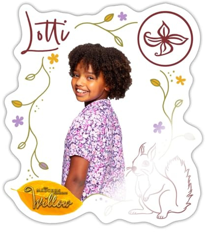 Spreadshirt Ein Mädchen Namens Willow Lotti Mit Eichhörnchen Sticker Aufkleber, 10 x 10 cm, Weiß glänzend