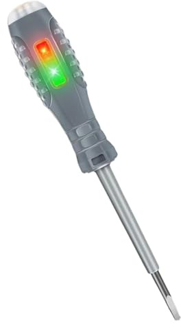 Tournevis Phillips - Tournevis Flathead | Testeur de tension électrique 2 en 1 et tournevis | Détecteur de fil sans contact | Stylo à l'épreuve du circuit AC/DC à double lumière pour