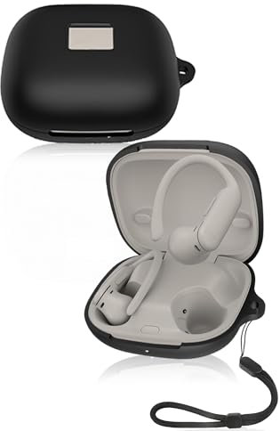 Protective cover for Beats Powerbeats Pro 2 Wireless Earbuds, Soft Silicone Case with lanyard - Skin-friendly & Durable,Black