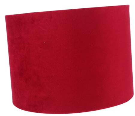 SEWACC Pantalla de Lámpara Hogar de Terciopelo Rojo Interior Dorado, Accesorio Decorativo para Lámparas de Mesa E27, Luz Difusa Protectora para Dormitorio
