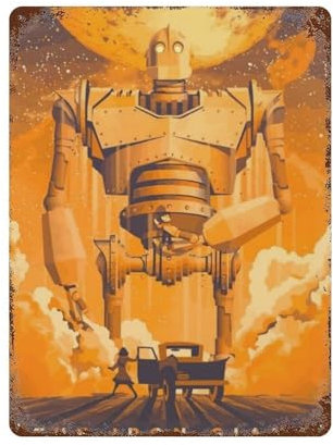 PDEWFCHX Movie The Iron Giant Poster1Wall Decor Art Metal Tin Poster Modern Bar Decorations40x30cm