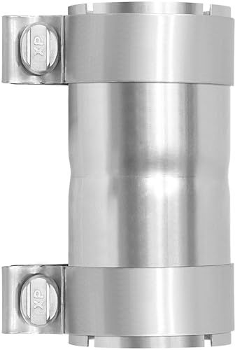 PALOZO 2.25 to 2.25 inch Exhaust Adapter with Clamp Stainless Steel, 2.25 ID to 2.25 ID Exhaust Reducer Connector Pipe with Clamp