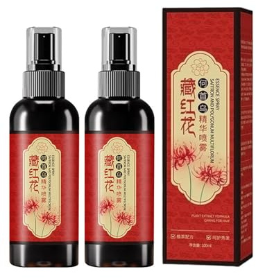 Safran-Haarschwärzungsspray, Safran-Haarsprays, Safran- und Polygonum Multiflorum-Essenzspray, Haarverdunkelungs-Conditioner-Sprays, Anti-Haarausfall-Haarpflege – Stärkt die Wurzeln (2PCS)