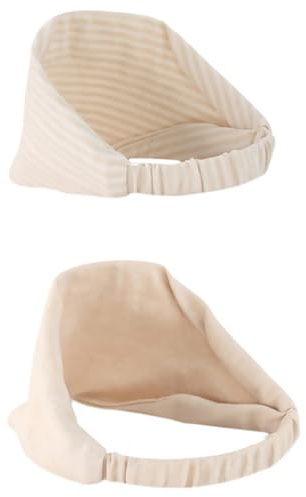 Gatuida Lot de 2 Foulards Coupe-Vent en Coton Chaud pour Femme Enceinte Bandeaux Élastiques Anti-Froid Taille Ajustable Confort pour Maternité et Post-Partum