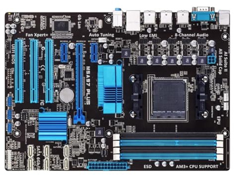 Placa Madre Placa Base for Ordenador Fit For M5A97 Plus AM3+DDR3 32G, Placa de Escritorio USB2.0 SATA II