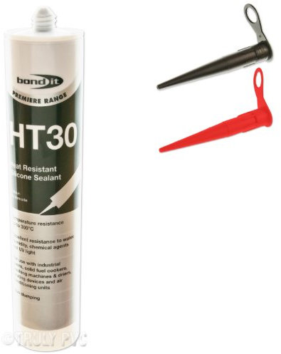 1 x Black BondIt HT30 High Temperature Silicone - Heat Resistant use in ovens, Engines, Glass Ceramic etc.