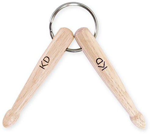 keepdrum Drumsticks Schlüsselanhänger aus Holz Geschenk für Schlagzeuger