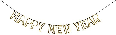 Meri Meri Silvester Glitzer Girlande, Gold