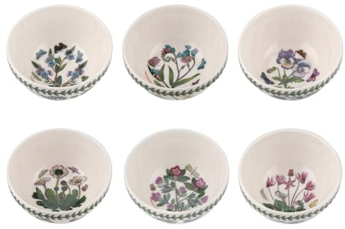 Portmeirion Botanic Garden Stapelschüssel-Set, 12,7 cm, 6 Stück + Beau Perr