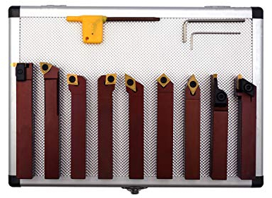 PAULIMOT Drehmeißel-Set mit Wendeplatten, 14 mm, 9-teilig