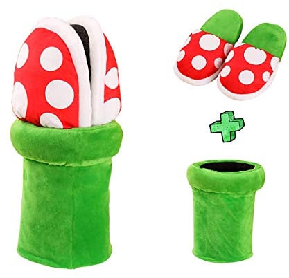 Piante Piranha Peluche Abbigliamento per la casa Pantofole a forma di fiore di cannibale Scarpe Cosplay / con motivo a punti, per adulti, adolescenti, Regali di Natale